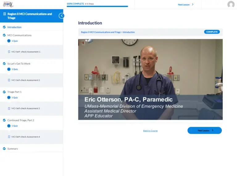 umass mci comm and triage sample